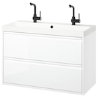 IKEA Freising - Waschbschr+Schubladen/Waschb/Mibatn Hochglanz weiß Angebot im Prospekt Waschbschr+Schubladen/Waschb/Mibatn Hochglanz weiß bei IKEA im Freising Prospekt für 618,00 €