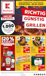 Aktueller Kaufland Supermärkte Prospekt für Röhrsdorf: RICHTIG GÜNSTIG GRILLEN mit 8} Seiten, 18.04.2024 - 30.04.2024