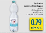 natürliches Mineralwasser Medium Angebote von Gerolsteiner bei diska Hof für 0,79 €