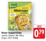 Suppenliebe Hühnersuppe mit vielen Nudeln Angebote von Knorr bei E center Offenburg für 0,79 €