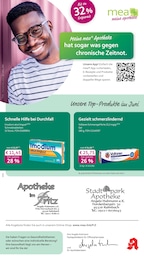 mea - meine apotheke Prospekt für Kulmbach mit 4 Seiten mea - meine apotheke Prospekt für Kulmbach: "Unsere Juni-Angebote", 4 Seiten, 01.06.2026 - 30.06.2026