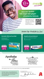 mea - meine apotheke Apotheken Prospekt der aktuellen Woche mit 4 Seiten, gültig von 01.06.2026 bis 30.06.2026, in Kulmbach und Umgebung Aktueller mea - meine apotheke Apotheken Prospekt in Kulmbach und Umgebung, "Unsere Juni-Angebote" mit 4 Seiten, 01.06.2026 - 30.06.2026