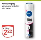Deospray im Angebot bei GLOBUS in Willich Deospray Angebote von Nivea bei GLOBUS Willich für 2,22 €