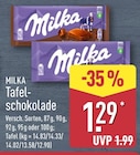 Tafelschokolade von Milka für 1,29 € bei ALDI Nord im Angebot Tafelschokolade von Milka im aktuellen ALDI Nord Prospekt