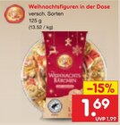 Weihnachtsfiguren in der Dose im Angebot bei Netto Marken-Discount in Markkleeberg Weihnachtsfiguren in der Dose Angebote bei Netto Marken-Discount Markkleeberg für 1,69 €