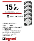 Lot de 5 prises avec terre à assembler Dooxie - LEGRAND en promo chez LEROY MERLIN Lot de 5 prises avec terre à assembler Dooxie - LEGRAND dans le catalogue LEROY MERLIN