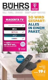 Fernseher im Telekom Partner Bührs Lingen Prospekt "SO WIRD GESPART: ALLES IN EINEM PAKET" mit 12 Seiten (Nordhorn)