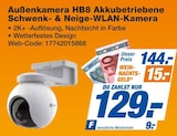 Aktuelles Außenkamera Akkubetriebene Schwenk- & Neige-WLAN-Kamera Angebot bei expert in Regensburg ab 129,00 €