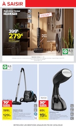 Prix et réduction Aspirateur dans le prospectus Carrefour en cours Offre Aspirateur dans le catalogue Carrefour du moment à la page 67