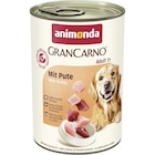 Animonda Dog Dose GranCarno Adult mit Pute 400 g im Angebot bei Zookauf in Hemer Animonda Dog Dose GranCarno Adult mit Pute 400 g Angebote von Animonda bei Zookauf Hemer für 1,39 €