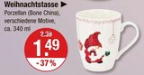 Weihnachtstasse im aktuellen V-Markt Prospekt