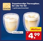 Doppelwandige Thermogläser im Angebot bei Netto Marken-Discount in Celle Doppelwandige Thermogläser Angebote von DEKOR bei Netto Marken-Discount Celle für 4,99 €