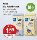 Bio Haferflocken zart im V-Markt Prospekt Bio Haferflocken zart von Kölln im aktuellen V-Markt Prospekt für 1,69 €