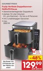 FryUp Vertikale Doppelkammer-Heißluftfritteuse im Netto Marken-Discount Prospekt FryUp Vertikale Doppelkammer-Heißluftfritteuse von GOURMETmaxx im aktuellen Netto Marken-Discount Prospekt für 129,99 €