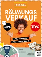 Aktueller HARDECK Möbel & Einrichtung Prospekt in Bochum und Umgebung, "RÄUMUNGSVERKAUF" mit 16 Seiten, 27.10.2025 - 09.11.2025