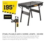 Établi pliable avec 2 serre-joints - 300 mm à Tout Faire dans Saint-Julien-la-Vêtre Établi pliable avec 2 serre-joints - 300 mm à Tout Faire dans Saint-Julien-la-Vêtre