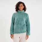 Veste effet polaire col montant bleu gris femme dans le catalogue La Halle