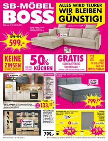 Fernseher im SB Möbel Boss Prospekt "ALLES WIRD TEURER, WIR BLEIBEN GÜNSTIG!" mit 12 Seiten (Neubrandenburg)