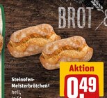 Steinofen-Meisterbrötchen Angebote von Brot & Mehr bei REWE Emden für 0,49 €