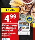 Huîtres creuses n°3 Marennes Oléron igp en promo chez Lidl Clichy à 9,98 €