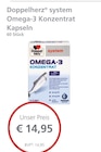 LINDA Premiumapotheke Blankenrath - Doppelherz system Omega-3 Konzentrat Kapseln Angebot im Prospekt Doppelherz system Omega-3 Konzentrat Kapseln bei LINDA Premiumapotheke im Blankenrath Prospekt für 14,95 €