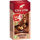 Tablettes De Chocolat Lait Noisettes Côte D'or en promo chez Auchan Hypermarché Amiens à 10,49 €