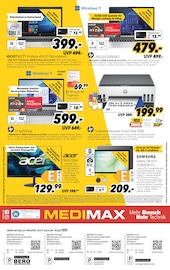 Drucker im MEDIMAX Prospekt in Dinslaken Aktueller MEDIMAX Prospekt mit Drucker, "BESTE TECHNIK FÜR DEN SPÄTSOMMER.", Seite 8