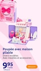 Poupée avec maison pliable en promo chez Action Saint-Herblain à 9,95 €