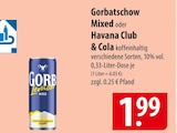 Gorbatschow Mixed oder Havana Club & Cola Angebote bei famila Nordost Lüneburg für 1,99 €