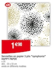 Serviettes en papier 3 plis "symphonia" - HAPPY PAPER dans le catalogue Carrefour