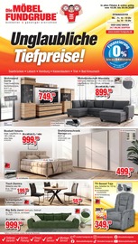 Wohnwand im Die Möbelfundgrube Prospekt in Pirmasens Aktueller Die Möbelfundgrube Prospekt mit Wohnwand, "Unglaubliche Tiefpreise!", Seite 1