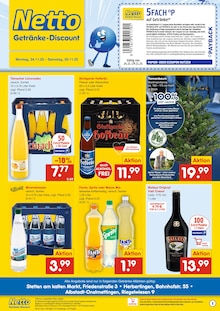 Bier im Netto Marken-Discount Prospekt "DER ORT, AN DEM DU IMMER AUSGEZEICHNETE PREISE FINDEST." mit 2 Seiten (Albstadt)
