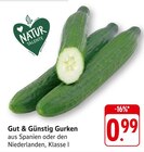 Gut & Günstig Gurken bei EDEKA im Körperich Prospekt für 0,99 €