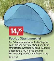 Pop-Up Strandmuschel bei BAUHAUS in Aachen Pop-Up Strandmuschel im Angebot bei BAUHAUS Aachen für 14,95 €