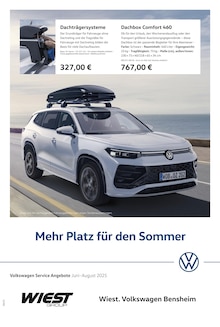 Volkswagen Prospekt Mehr Platz für den Sommer mit 1 Seite