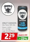 Gin Tonic 10% Vol. im Angebot bei Getränkeland in Neubrandenburg Gin Tonic 10% Vol. Angebote von Knut Hansen bei Getränkeland Neubrandenburg für 2,29 €