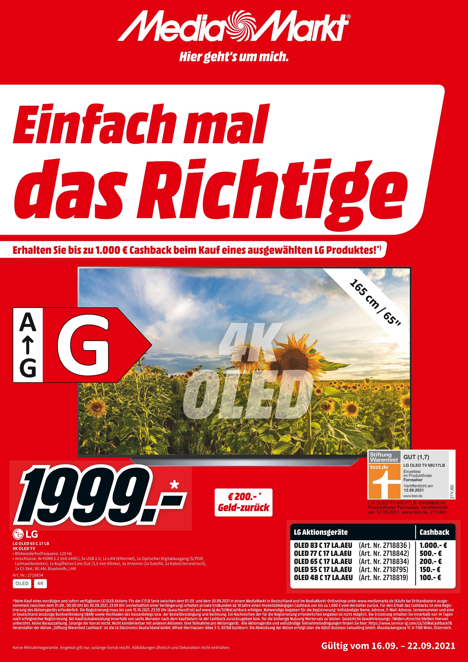 Media-Markt Prospekt für Neunkirchen mit 7 Seiten Media-Markt Prospekt für Neunkirchen: "Aktuelle Angebote", 7 Seiten, 16.09.2021 - 22.09.2021