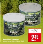 Aktuelles Hohenloher Landwurst Lyoner Angebot bei Marktkauf in Reutlingen ab 2,49 €