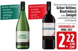 Grüner Veltliner oder Blaufränkisch oder Zweigelt Angebote von Österreich/Deutschland bei EDEKA Heidenheim für 2,22 €