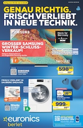 EURONICS Prospekt für Bergkamen: "GENAU RICHTIG. FRISCH VERLIEBT IN NEUE TECHNIK.", 8 Seiten, 05.02.2026 - 11.02.2026