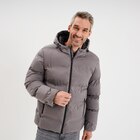 Doudoune Col montant courte à capuche gris homme - La Halle à Argenteuil Doudoune Col montant courte à capuche gris homme en promo chez La Halle Argenteuil à 29,99 €