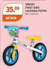 FIRST BIKE LAUFRAD PEPPA Angebote von SMOBY bei Müller Ulm für 35,00 €