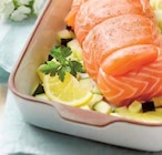 Rôti de saumon aux crevettes, légumes et vin blanc - PRODUCTEURS ET COMMERCANTS - Intermarché à Brest Rôti de saumon aux crevettes, légumes et vin blanc - PRODUCTEURS ET COMMERCANTS en promo chez Intermarché Brest à 12,79 €