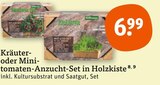 Kräuter- oder Minitoamten-Anzucht-Set in Holzkiste Angebote bei tegut Fellbach für 6,99 €