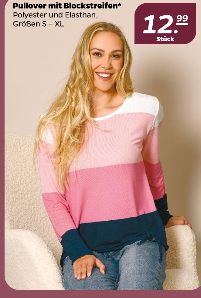 Pullover mit Blockstreifen
