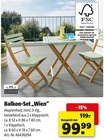 Balkon-Set „Wien“ Angebot im Hagebaumarkt Prospekt Balkon-Set „Wien“ im Hagebaumarkt Prospekt zum Preis von 99,99 €