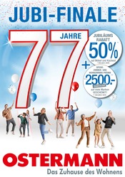 Aktueller Ostermann Möbel & Einrichtung Prospekt in Witten und Umgebung, "Jubi Finale - 77 Jahre Ostermann" mit 16 Seiten, 21.03.2026 - 27.03.2026