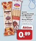 Nougatkonfekt mit Mandeln Angebote von Jannis bei combi Celle für 0,89 €