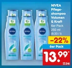 Pflegeshampoo Volumen & Kraft Angebote von NIVEA bei Netto Marken-Discount Dormagen für 13,99 €