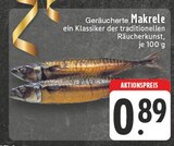 Aktuelles Geräucherte Makrele Angebot bei EDEKA in Mülheim (Ruhr) ab 0,89 €